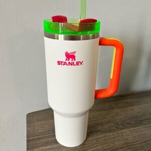 Stanley White and Orange Insulated Water Bottle